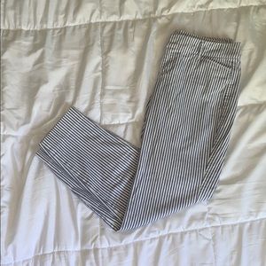 Pinstripe Straight Leg Pants